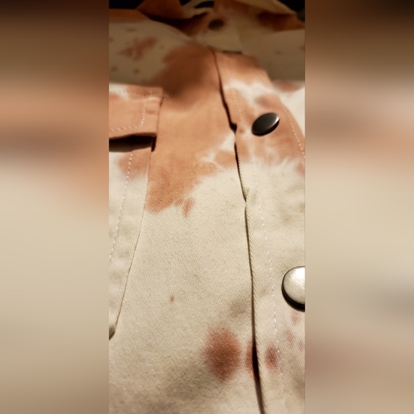 NWT Davi & Dani Size 3X Pink & Cream Mineral Washed Shacket - Picture 4 of 5